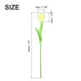 thumbnail image 2 of Uxcell 20pcs Tulips Artificial Flowers, Artificial Flowers Fake Tulip Stems Real Touch for Decoration (Pale Yellow), 2 of 7