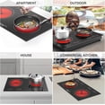 thumbnail image 4 of Electric Cooktop 2 Burners, Electric Stove Top 110v with Plug in, Knob Control Countertop & Built-in Ceramic Cooktop, 9 Power Levels, Child Lock, Timer, Over-Heat Protection, 4 of 11