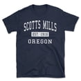 thumbnail image 1 of Scotts Mills Oregon Classic Established Men's Cotton T-Shirt, 1 of 1