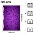 thumbnail image 3 of WOBOGO Purple Halloween Background Notebook College Horizontal Grid Paper Ink Spill Resistant Water Resistant Cover 8.3x5.7x0.4in, 3 of 8
