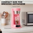 thumbnail image 6 of Kuhitley Single Serve Coffee Maker for Grounds,14oz Hot & Iced Coffee Brewer with 420ml Water Cup,700W Compact Machine with Reusable Mesh Filter,One Cup Coffee Maker for Home Countertop, 6 of 10