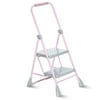 3 Step Pink Steel Step Stool With Ribbon