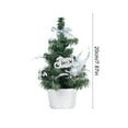 thumbnail image 3 of Mini Christmas Tree, 8 Inch Small Potted Tabletop Xmas Tree for Office Desk Decor, Miniature Holiday Decoration for Home(A), 3 of 4