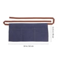 thumbnail image 5 of Raindrops Cotton Denim Half Waist Apron with Multiple Pockets for Restaurant Servers and Kitchen Use, 5 of 7