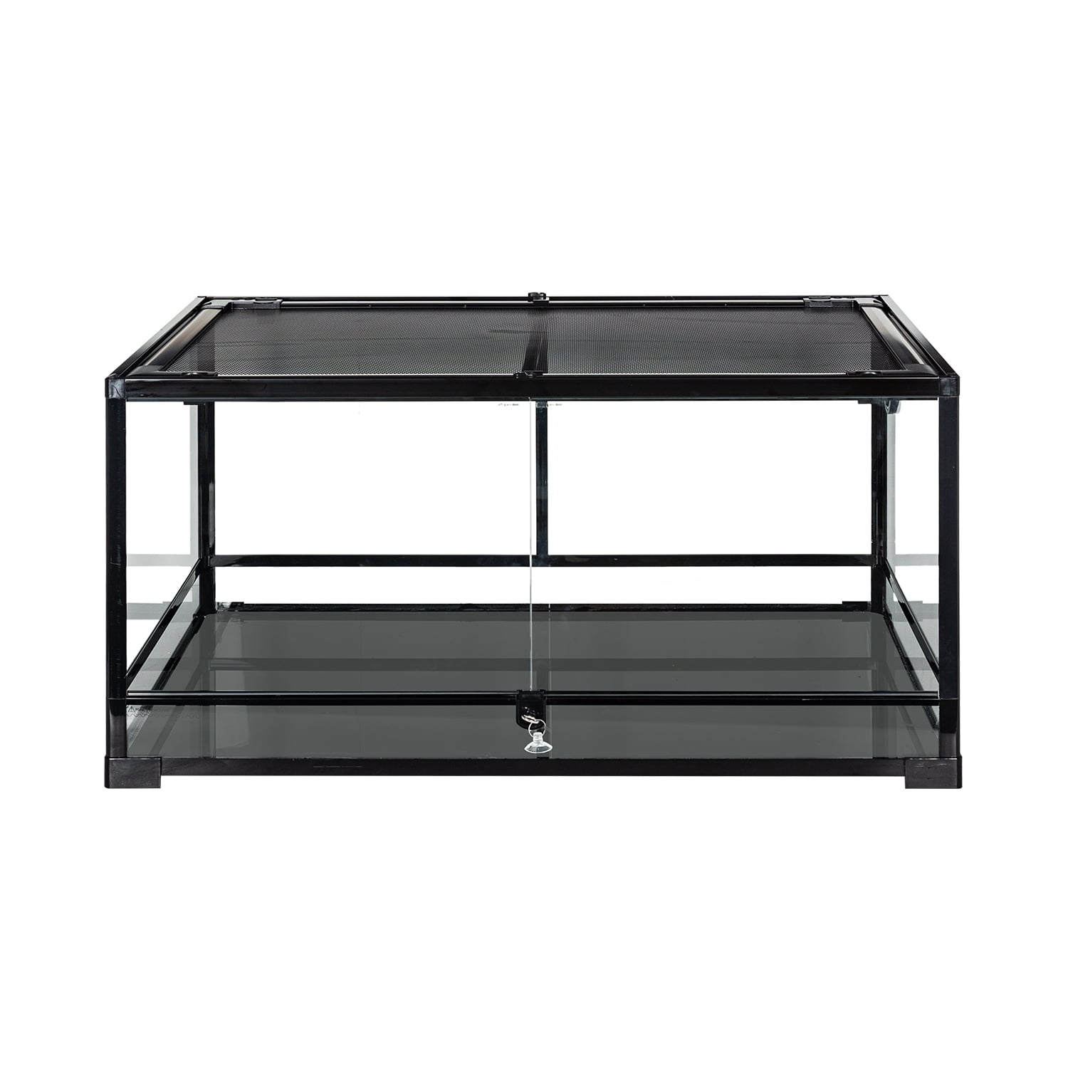 GUZZLO Full Glass 90 Gallon Reptile Tank,  36" x 24"x 24", Black
