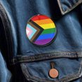 thumbnail image 5 of 3 Pack - LGBTQ+ Progressive Pride Flag Light Up / Blinking Pinback Button - 2 Inch, 5 of 5