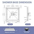 thumbnail image 7 of 36 x 36 Inch White Acrylic Shower Base, Square Shower Pan with Center Drain, Single Threshold Design (Drain Not Included), 7 of 7