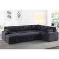 thumbnail image 6 of Oversized Upholstered Corduroy Sleeper Sectional Sofa With Storage Chaise, 6 of 8