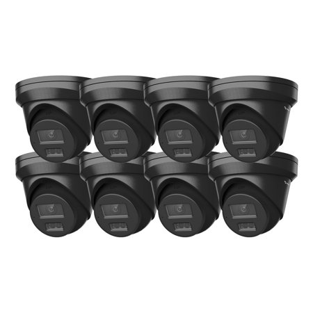 Anpviz 4K PoE IP Camera Outdoor, 8MP Smart Dual Light Turret Security Camera, Human/Vehicle Detection, 2.8mm Lens, Hybrid Color Night Vision, IP67 Waterproof(8PC)
