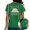 B-Green, variant on UNISHE Women's It's Only A Matter Of Time Print T-Shirt Hourglass Graphic Religious Top for Daily Outfit Black, M