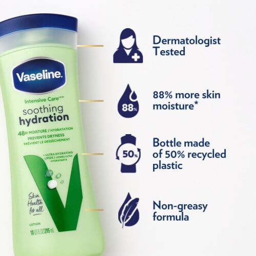 Vaseline Body Lotion Aloe Soothe 10 oz (Pack of 3)