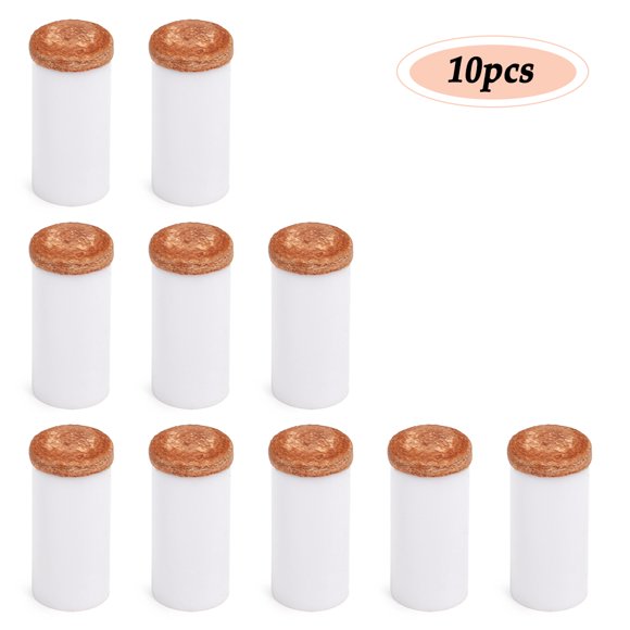 10PCS Pool Cue Tips Hard Plastic Cue Stick Ferrules Billiard Cue Head 12MM / 13MM