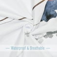 thumbnail image 5 of Shower Curtain Watercolor Flower Shower Curtain Sets - Spring Moonlight Blue Floral Shower Curtains for Bathroom Washable，Minimalist Modern Fabric Cloth with Hooks Washable，72 x 72, 5 of 6