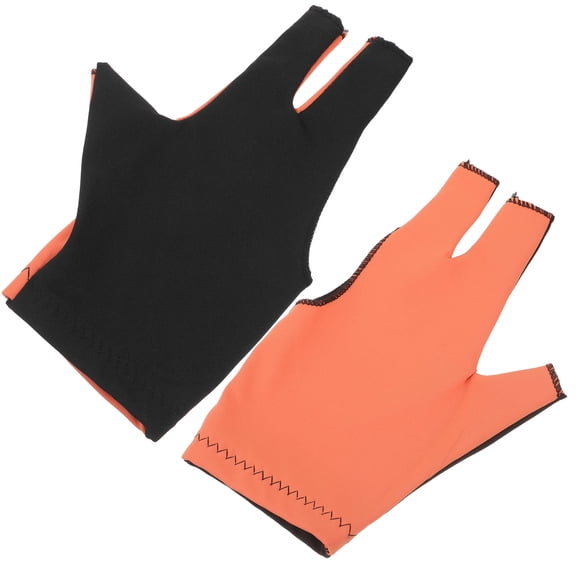UPOUART Orange Billiard Gloves 1 Pair Snooker and Pool Gloves with Comfortable Polyester for Enhanced Grip and