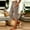 Khaki, variant on Drovellove Women's Plus Size Casual Pleated Capris with Pockets – Loose Fit Soft Cotton Pants for Home or Work