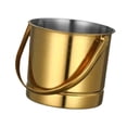 thumbnail image 4 of CoudarTitie 1.5L Ice Bucket Drink Tub Holder Portable Handle Multipurpose Metal Ice Pail for Golden, 4 of 9