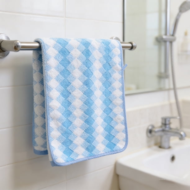 Accesorios de baño Toalla facial de vellón Corales Toalla doméstica gruesa y suave Adecuada para limpiar la cara y las manos Ideal para usar en el baño o la cocina Toallas de poliéster