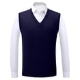 thumbnail image 7 of Maean Men Sweater Vest V Neck Knitted Pullover Sleeveless Sweaters Tops Vests Fall Winter Sweaters, 7 of 7