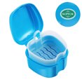 thumbnail image 3 of SUPVOX Estuche para caja de dentadura postiza Caja de baño para dentadura postiza Caja de almacenamiento de dientes postizos con contenedor de red colgante (azul claro), 3 of 5