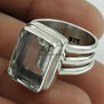 thumbnail image 2 of Natural Crystal Quartz Band Ring, Statement Ring, Wedding Ring, Anniversary Gifts, Antique Jewelry, Solid 925 Sterling Silver, Twisted Design Ring (Crystal Quartz, Size 7), 2 of 5