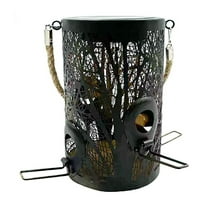 YATLTE Large Bird Feeders for Outside, Metal Hopper Bird Feeder Two Chambers, Look for Garden Yard Outside Decor, Cardinal, Finch Bird Feeder Gardening Gifts for Women/Men