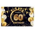 thumbnail image 1 of Cartel con el logotipo en ultra negro y dorado para decoración de fiestas de cumpleaños, pancarta de fondo para fotomatón de aniversario, 1 of 5