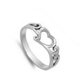 thumbnail image 4 of Simple Heart Promise Purity Filigree Ring Sterling Silver Band 925 Jewelry Female Male Unisex Size 4, 4 of 4