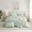 Green, variant on 3 Pieces Khaki Striped Comforter Set Vertical Stripes Pattern Bedding Set Farmhouse Breathable Durable Soft Queen Quilt Set for All Season