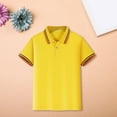 thumbnail image 2 of KAUOD Boys School 𝗨niform Polo Shirts Short Sleeve Striped Lapel Collar Tops Summer Preppy Trendy Casual Pullover Shirt, 2 of 9