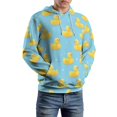 thumbnail image 5 of Yellow Ducks on Blue with Bubbles Men's Women New Sweatshirt Hoodie Men's Plus Size Sweatshirt Hooded Sweatshirt 3d Printed Street Men's Cloth, 5 of 6