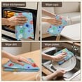 thumbnail image 5 of 2 Pcs Pioneer Flower Floral Print Pattern Kitchen Towels, Funny Microfiber Dish Towel Set, 18" X 26" Tea Towels, 5 of 6