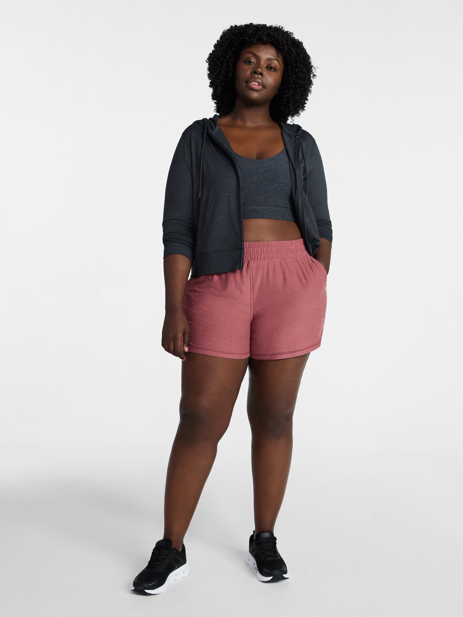 Athletic Works Women's and Women’s Plus ButterCore Soft Performance Gym Shorts, Available in 1, 2 and 5-Pack, Sizes XS-4X