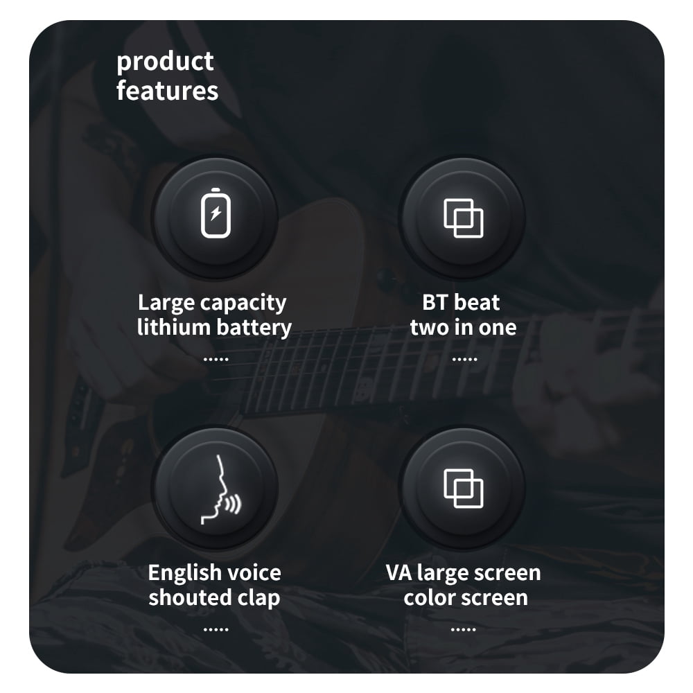 Electronic metronome,Va Color Screen 1300mah Battery Va Color Screen Portable 2-in-1 Bt Piano Vocal 1300mah Battery With Vocal 1300mah Piano Drum Violin Eryue Wotao Hxber Violin Reable With