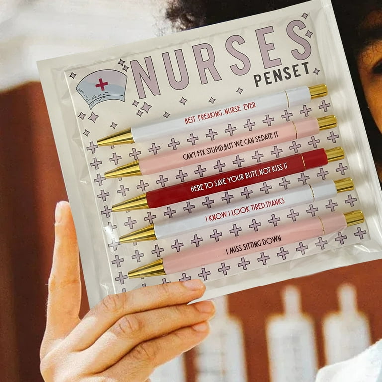 Black and Friday Deals! Feltree 5pcs Funny Nurse Pens Snarky