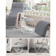 thumbnail image 4 of VASAGLE Round Coffee Tables for Living Room, Set of 2 Side Tables, Different Sized, Modern Style, Removable Tabletop, Steel Frame, Transparent and Cloud White, 4 of 5