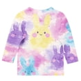 thumbnail image 3 of Long Sleeve T-Shirt for Girls Cute Bunny Pattern All Over Print Casual Tops Kids Daily Playwear Comfortable Spring Easter Clothes for Teen, 3 of 5