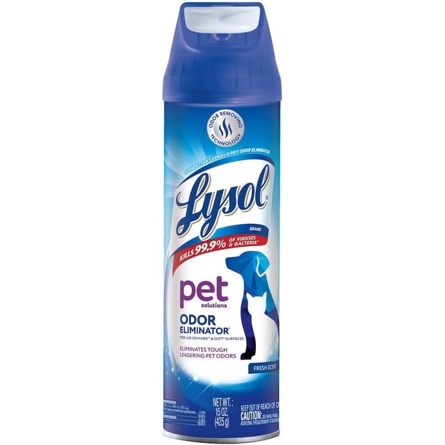 Lysol® Pet Solutions Spray Desinfectante Antibacterial para Superficies y eliminador de olores 425 g