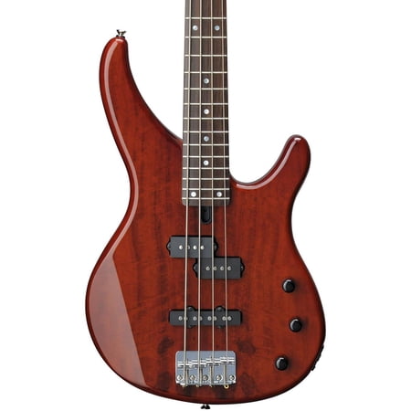 Yamaha TRBX174EW Rootbeer 4-String Bass Guitar Exotic Wood Top