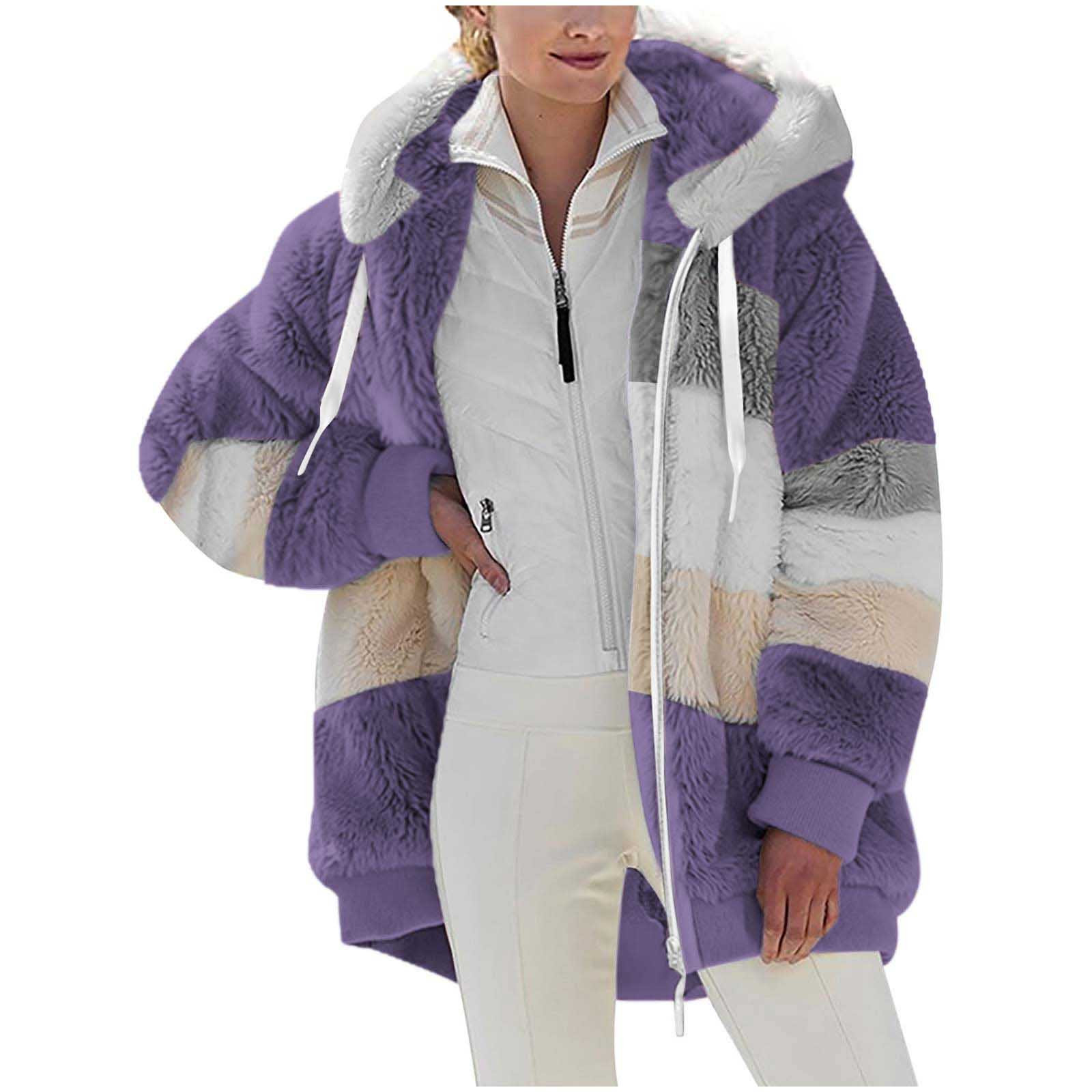 Parka / Doudoune Longue Femme Avec Capuche - Chaud Polaire Réversible - Fermeture éclair - Taille S à 5XL