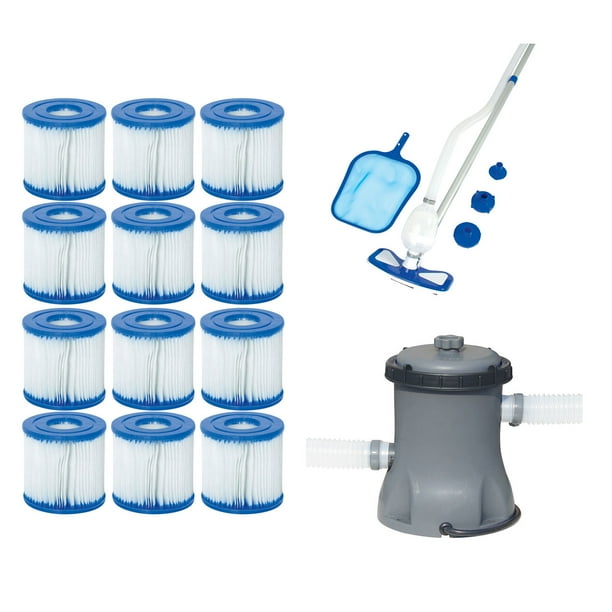 Bestway Type VII/D Filter Cartridges + Pool Cleaning Kit + Pool Filter