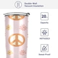 thumbnail image 4 of SKYSONIC Doodle Flower and Logo Pattern 12 oz Stainless Steel Insulated Mug, Double Vacuum Insulated Travel Mug with Lid and Straw, 4 of 7