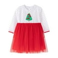 thumbnail image 3 of Likimi Toddler Kids Girls Dress Solid Color Christmas Dress Casual Loose Soft Spring Fall Clothes Size 1-2 Years White, 3 of 7