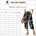 thumbnail image 2 of VDJ Women Summer Capri Pants High Waisted Straight-Leg Flowy Pants Lightweight Pull on Capris Trousers with Pockets Size L, 2 of 8