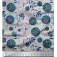 thumbnail image 1 of Soimoi Poly Georgette Fabric Floral Mandala Artistic Print Sewing Fabric Yard 42 Inch Wide, 1 of 1
