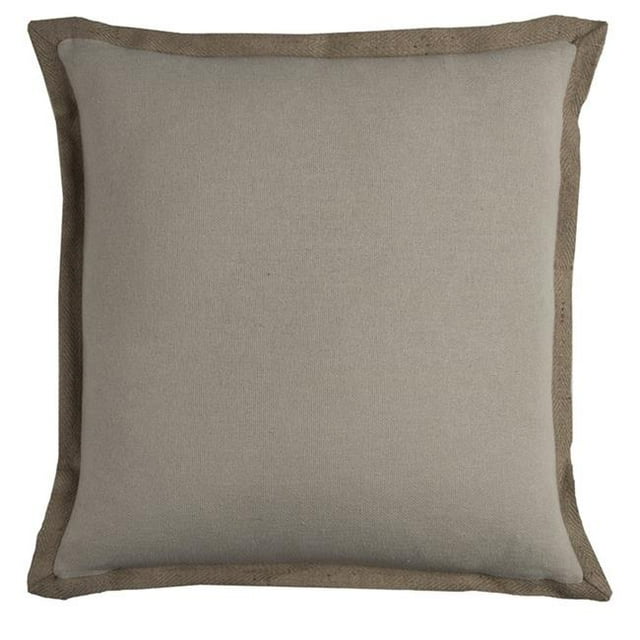 HomeRoots 403205 Dusty Gray & Natural Jute Throw Pillow