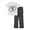 Charcoal Spider Man, variant on Spider-Verse Little Girls' 2-Piece T-Shirt and Leggings Set White Ghost