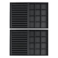 thumbnail image 2 of REGALWOVEN Set of 2 PU Leather Accessory Organizer Trays with Removable Dividers for Drawers Black Ring/12 Grid Tray, 2 of 7