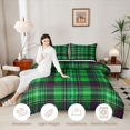 thumbnail image 3 of Manfei Geometric Check Twin Comforter Sets,Classic Plaid Bedding Set,Green Black Purple,Christmas Reversible,2 Pieces,1 Comforter and 1 Pillowcase,2 Pieces,1 Comforter and 1 Pillowcase, 3 of 7