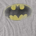 thumbnail image 2 of Batman Heather Grey Distressed Symbol T-Shirt-Men's Small, 2 of 7