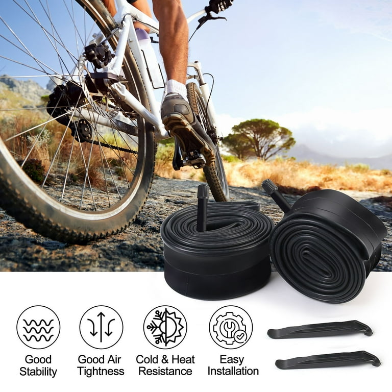 LotFancy Bicycle Tire Tubes 700c 23/25mm with Tire Levers